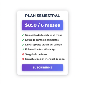 Membresía Colegio - Plan Semestral